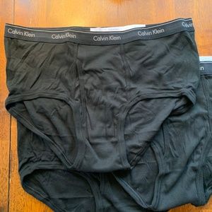 3 Pack Black Calvin Klein Briefs XL New